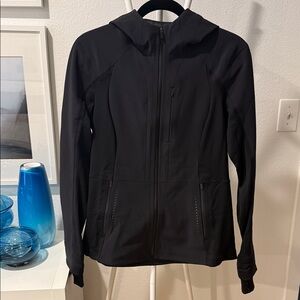 lululemon athletica black waterproof running jacket